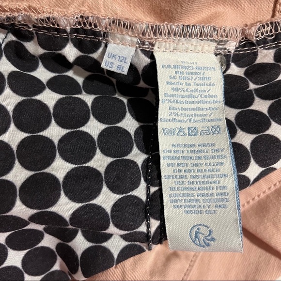 Boden Zip Ankle Skimmer Jeans Size 8 Long Pink Peach WC145 - Picture 8 of 8
